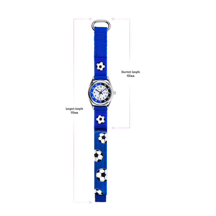 Tikkers Blue Canvas Football Time Teacher Watch