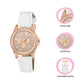 Tikkers White PU Strap Stone Set & Glitter Dial Watch