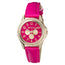 Tikkers Pink PU Strap Glitter Dial Watch