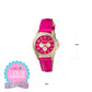 Tikkers Pink PU Strap Glitter Dial Watch