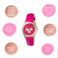 Tikkers Pink PU Strap Glitter Dial Watch