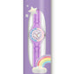 Tikkers Purple Silicone Unicorn Dial Time Teacher Watch