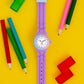 Tikkers Purple Silicone Unicorn Dial Time Teacher Watch