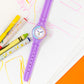 Tikkers Purple Silicone Unicorn Dial Time Teacher Watch