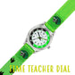 Tikkers Green Canvas Dinosaur Time Teacher Watch