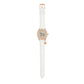 Tikkers White PU Strap Stone Set Watch
