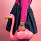 Tikkers Pink PU Strap Flamingo & Star Charm Watch