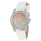 Tikkers White PU Strap Ombre Shimmer Dial Watch