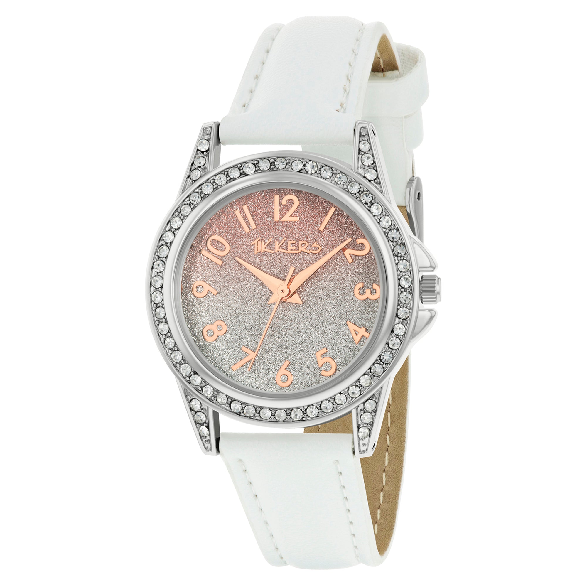 Tikkers PU Strap Ombre Shimmer Dial Watch