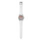 Tikkers White PU Strap Ombre Shimmer Dial Watch