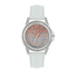 Tikkers White PU Strap Ombre Shimmer Dial Watch