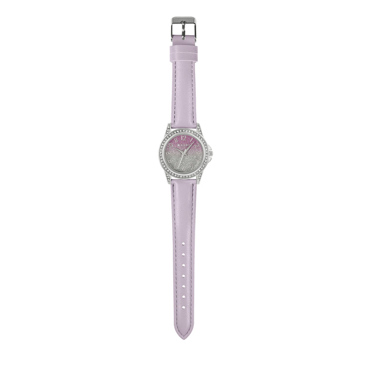 Tikkers Lilac PU Strap Ombre Shimmer Dial Watch