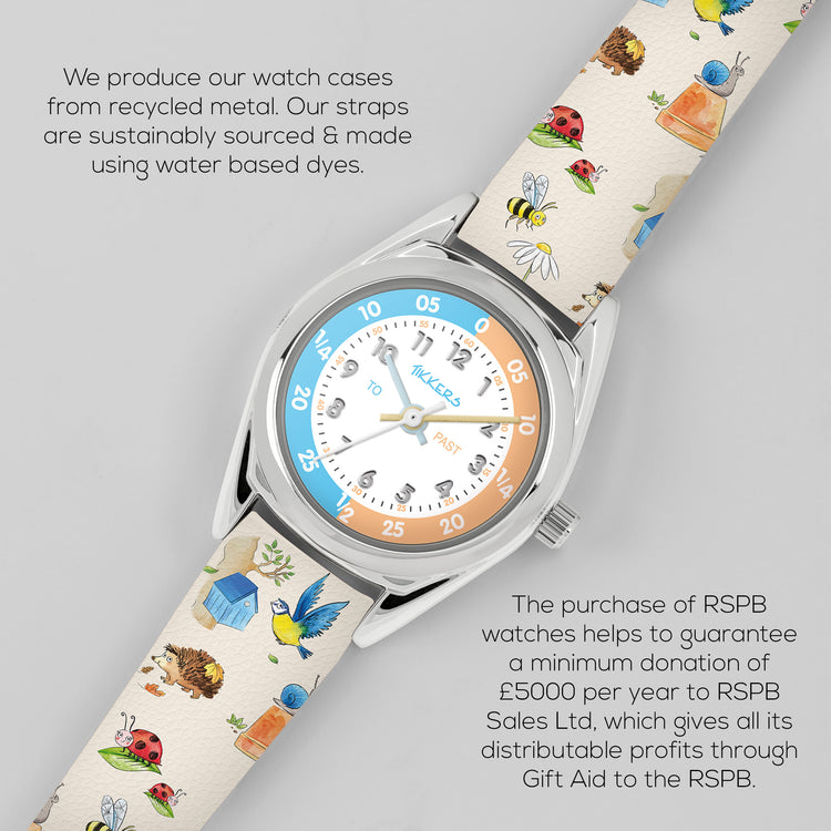 RSPB x Tikkers Wild Things Kids Time Teacher Watch