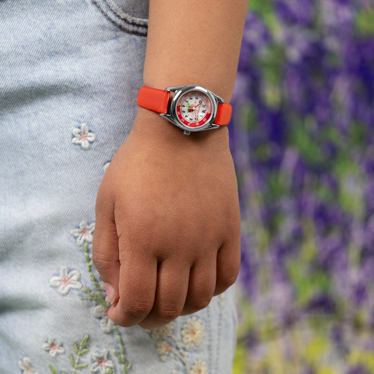 RSPB x Tikkers Ladybird Red Strap Kids Time Teacher Watch