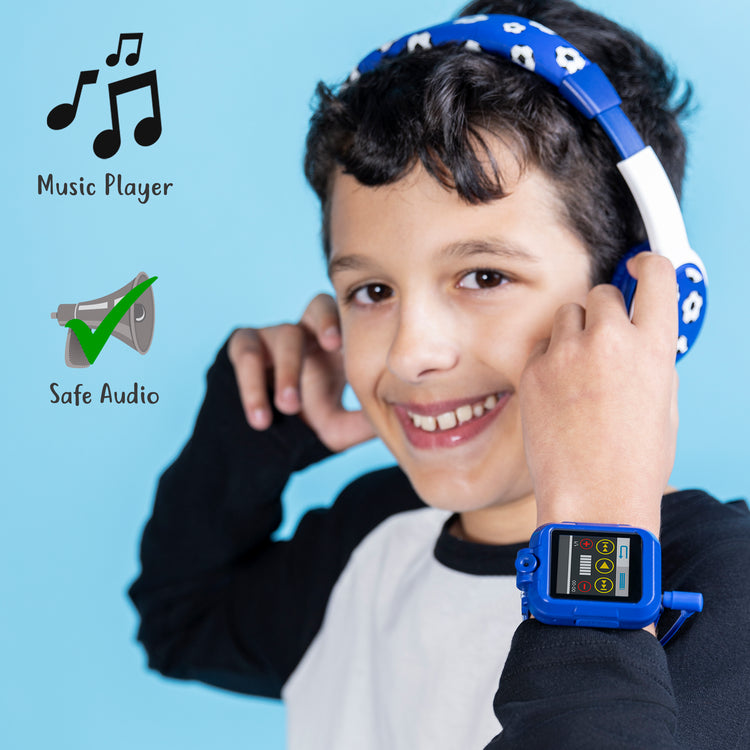 Tikkers Blue Football Interactive Watch and Headphone Set