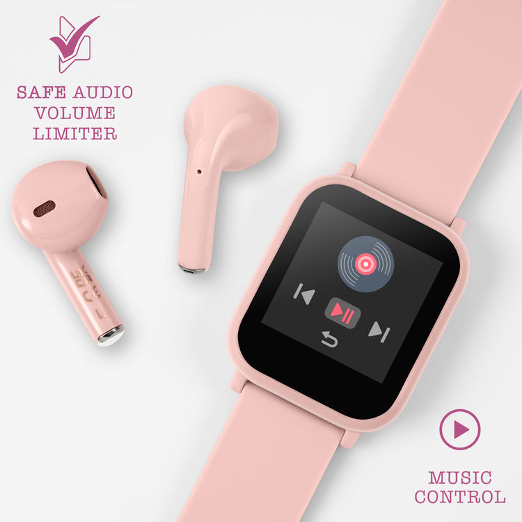 Tikkers Teen Series 10 Nude smart Watch and Earbuds Set