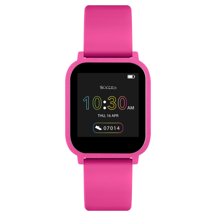 Tikkers Series 10 Pink Silicone Strap Smart Watch