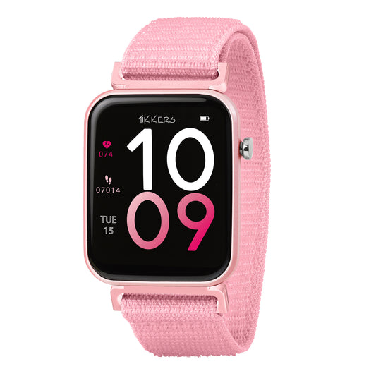 Tikkers Series 13 Pink Riptape Strap Smart Watch