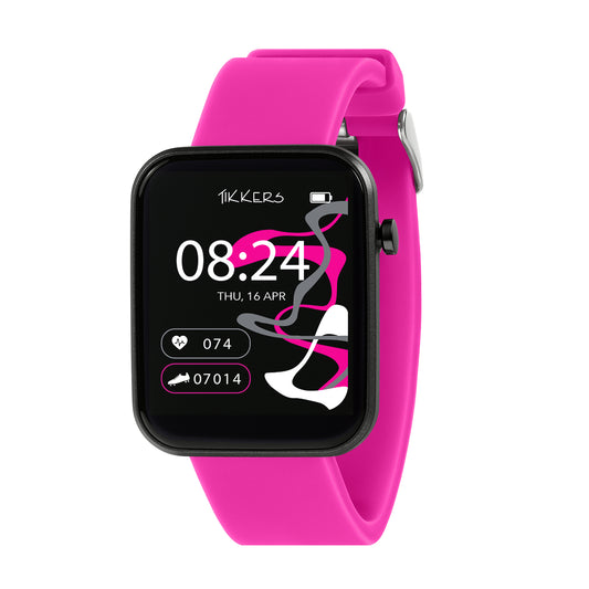 Tikkers Series 13 Pink Silicone Strap Smart Watch