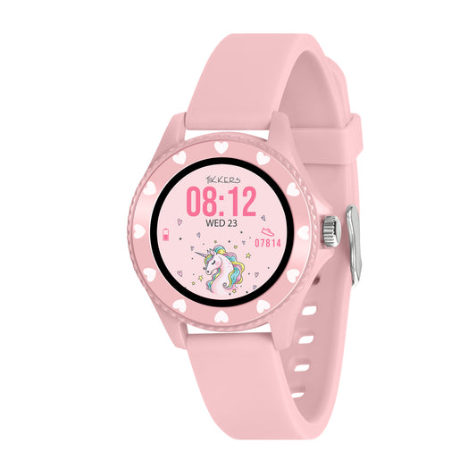 Tikkers Series 34 Pink Silicone Strap Smart Watch