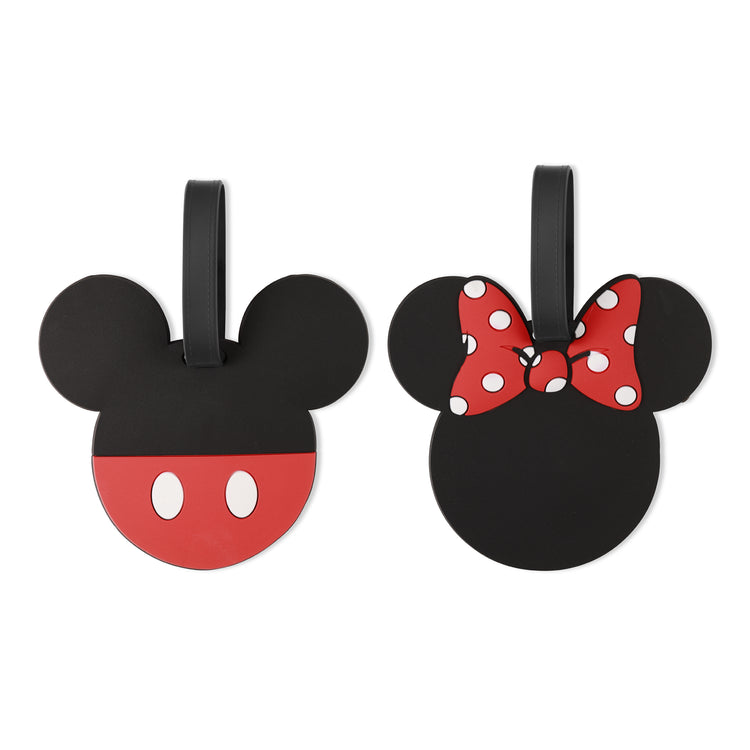 Mickey & Minnie Silhouette 2 Piece Luggage Tag Set