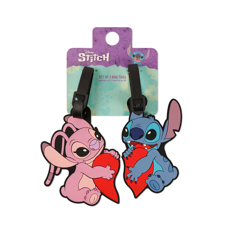 Lilo & Stitch 2 Piece Luggage Tag Heart Set